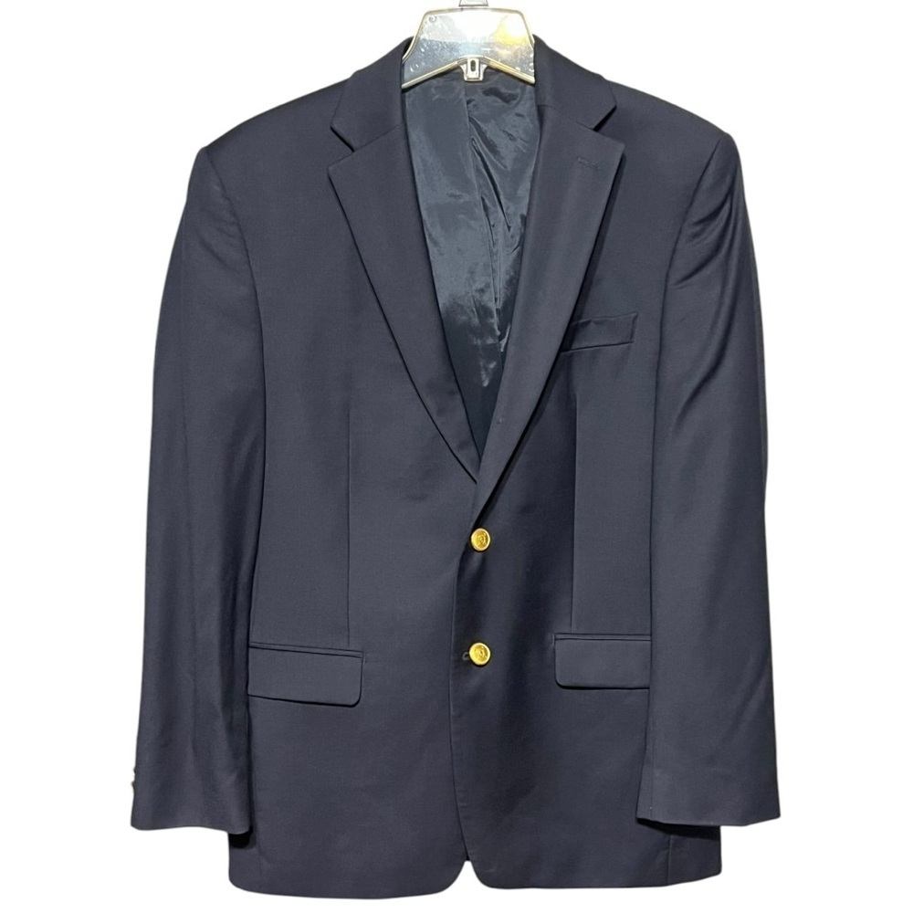 Lauren Ralph Lauren Men’s 38R Navy Wool Blazer Single-Breasted Jacket Macy’s